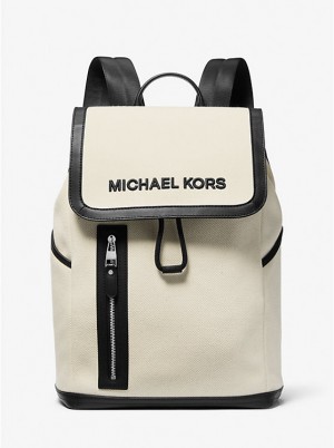 Férfi Michael Kors Brooklyn Cotton Canvas Hátizsák NATURAL | HU2092JPT