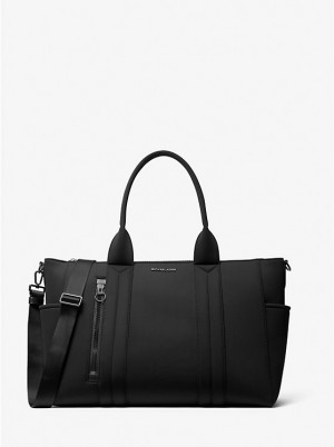 Férfi Michael Kors Brooklyn Scuba Travel Tote Bőrönd Fekete | HU2134UZZ