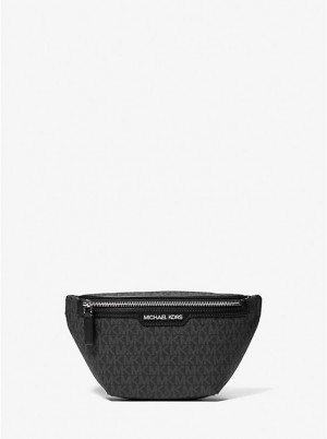 Férfi Michael Kors Cooper Mini Logo Belt Crossbody Táska Fekete | HU2105VRK