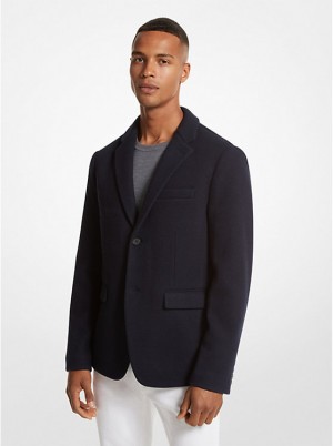 Férfi Michael Kors Double Face Wool Blend Blazer Kabát MIDNIGHT | HU2181WND