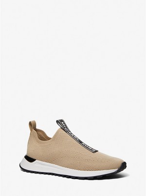 Férfi Michael Kors Miles Stretch Knit Slip-On Sportcipő CHINO | HU2278YXW