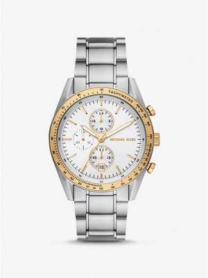 Férfi Michael Kors Oversized Warren Two-Tone Óra TWO TONE | HU2088DFQ