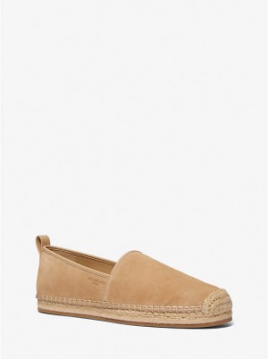 Férfi Michael Kors Owen Suede Espadrille Sportcipő CAMEL | HU2282WNY