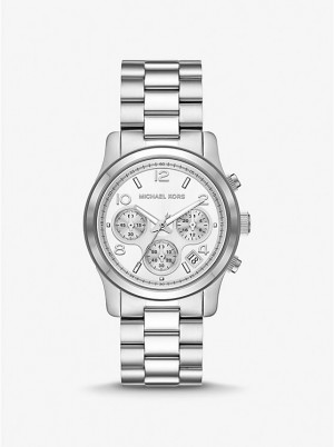 Férfi Michael Kors Runway Silver-Tone Óra Titán | HU2090GHU