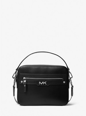 Férfi Michael Kors Varick Leather Camera Crossbody Táska Fekete | HU2121UZU