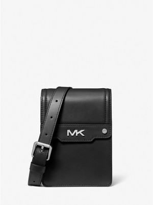 Férfi Michael Kors Varick Leather Smartphone Crossbody Táska Fekete | HU2122YXI