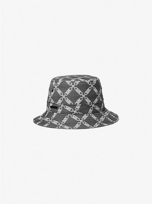 Női Michael Kors Empire Logo Jacquard Bucket Kalap BLACK/WHITE | HU1004XYB