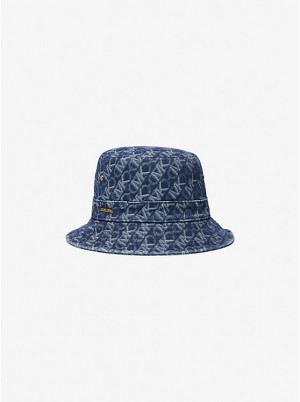 Női Michael Kors Empire Logo Jacquard Denim Bucket Kalap RINSE | HU1005CTN