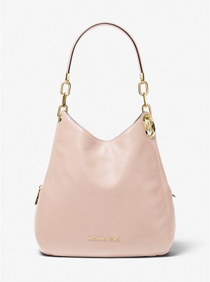 Női Michael Kors Lillie Large Pebbled Leather Válltáska Rózsaszín | HU1226KOE