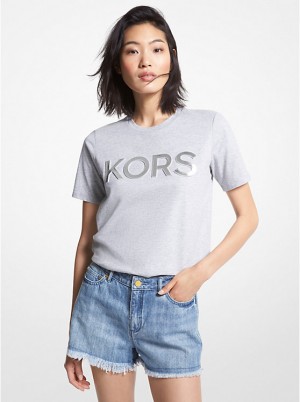 Női Michael Kors Logo Organic Cotton Ing Szürke | HU1471ZUT