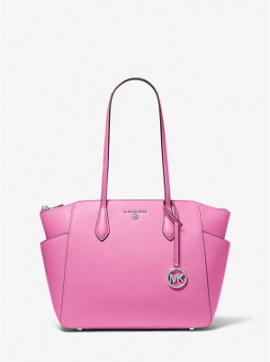 Női Michael Kors Marilyn Medium Saffiano Leather Tote CERISE | HU1264XYF