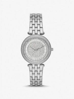 Női Michael Kors Mini Darci Pavé Silver-Tone Óra Titán | HU1603TCW