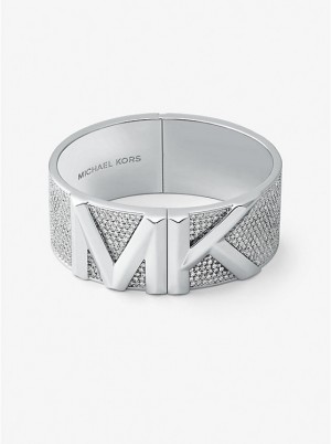 Női Michael Kors Mott Precious Metal-Plated Brass Pavé Merev Karperec Titán | HU1496ILE