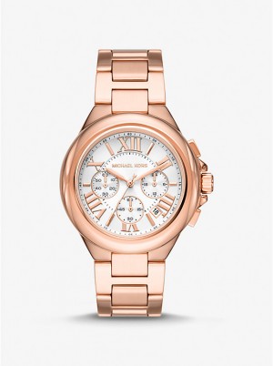 Női Michael Kors Oversized Camille Rose Gold-Tone Óra Rózsaszín Arany | HU1622GSX