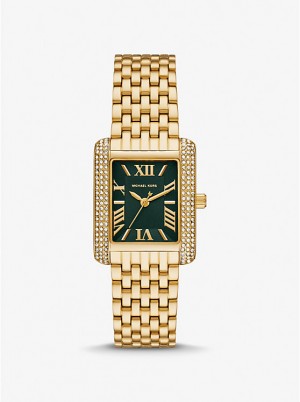 Női Michael Kors Petite Emery Pavé Gold-Tone Óra Arany | HU1649AHX