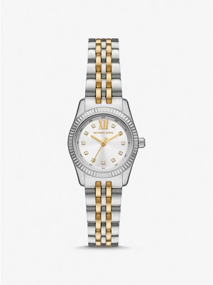 Női Michael Kors Petite Lexington Pavé Two-Tone Óra TWO TONE | HU1654YXM