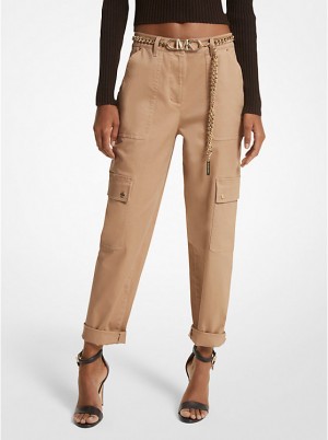 Női Michael Kors Stretch Organic Cotton Cargo Nadrág Sötét | HU1445UZY