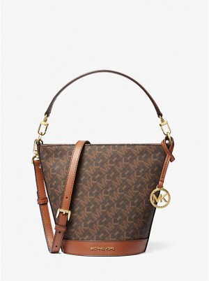 Női Michael Kors Townsend Small Empire Signature Logo Crossbody Táska BROWN/LUGGAGE | HU1143RVQ