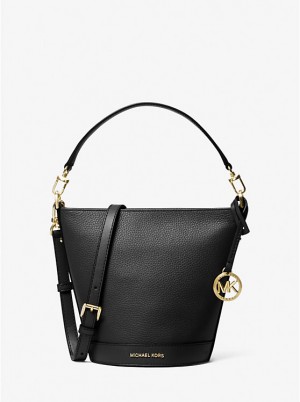 Női Michael Kors Townsend Small Pebbled Leather Crossbody Táska Fekete | HU1145YXE