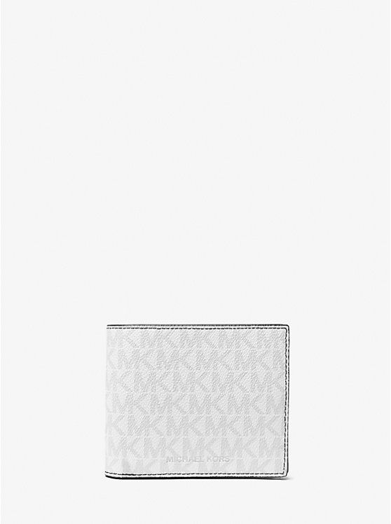 Férfi Michael Kors Greyson Logo Billfold With Coin Pocket Pénztárca BRIGHT WHT | HU2157VRH