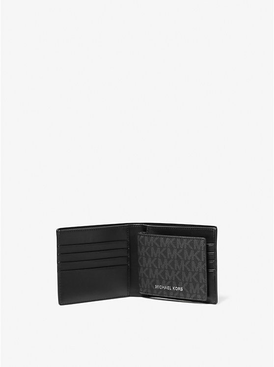 Férfi Michael Kors Harrison Logo Billfold With Passcase Pénztárca Fekete | HU2158CTJ