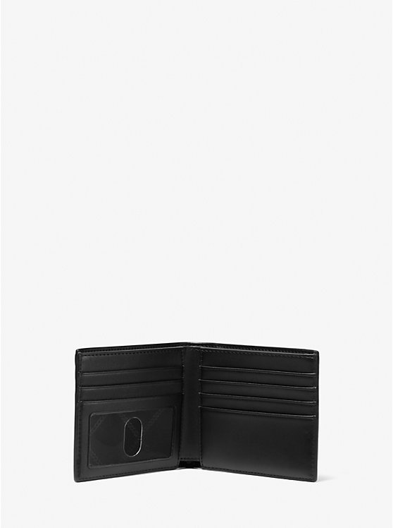 Férfi Michael Kors Hudson Signature Logo Billfold Pénztárca Fekete | HU2171OKE