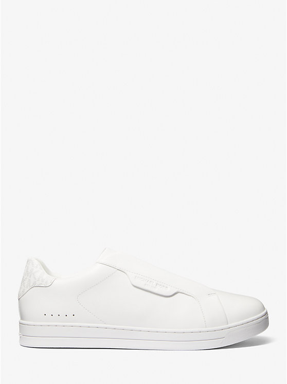 Férfi Michael Kors Keating Leather Slip-On Sportcipő BRIGHT WHT | HU2272SGV