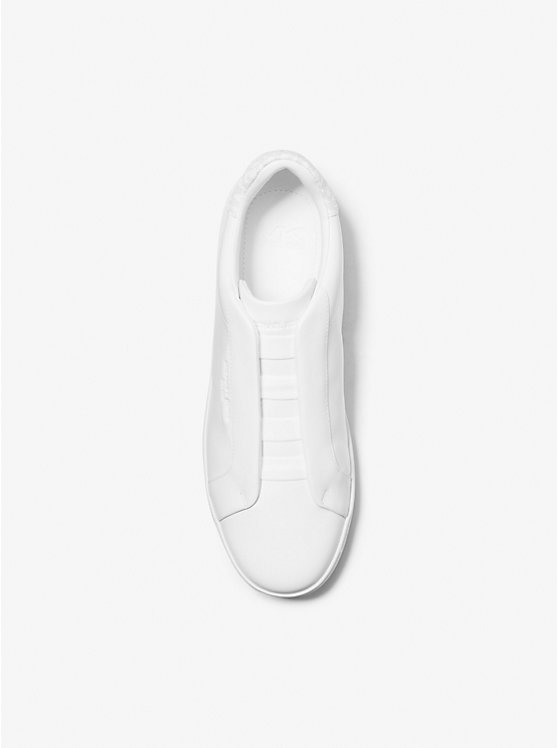 Férfi Michael Kors Keating Leather Slip-On Sportcipő BRIGHT WHT | HU2272SGV