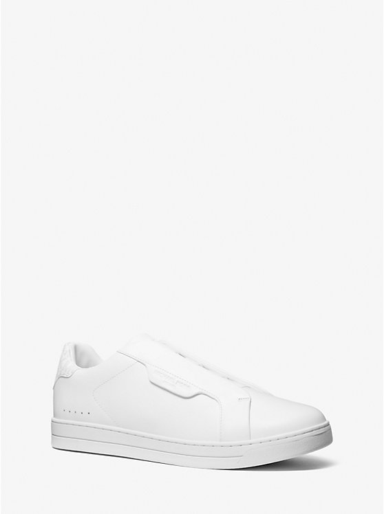 Férfi Michael Kors Keating Leather Slip-On Sportcipő BRIGHT WHT | HU2272SGV