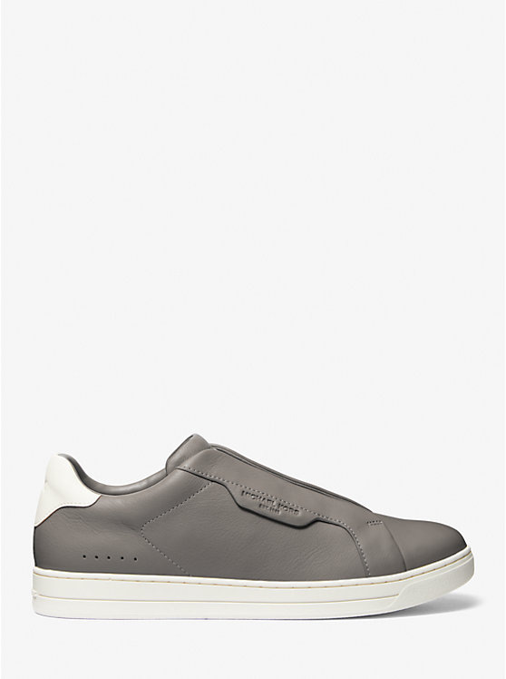 Férfi Michael Kors Keating Two-Tone Leather Slip-On Sportcipő Szürke | HU2277UZQ