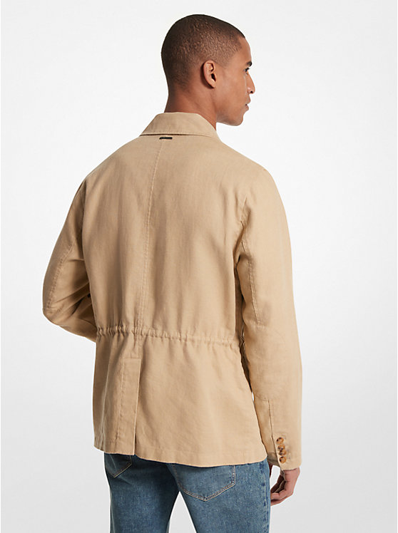 Férfi Michael Kors Linen Field Kabát Khaki | HU2190AHC