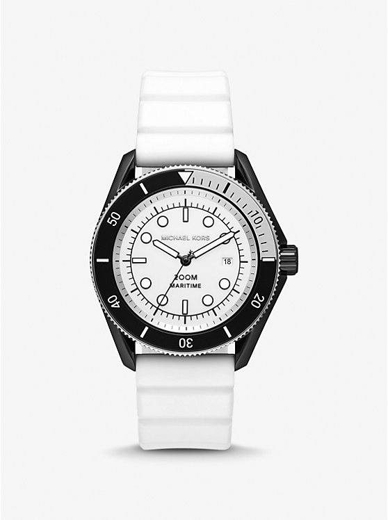 Férfi Michael Kors Oversized Maritime Silicone Óra Fehér | HU2072RVS