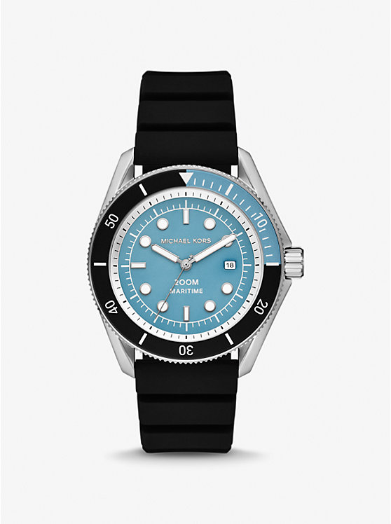 Férfi Michael Kors Oversized Maritime Silicone Óra Fekete | HU2075QMG