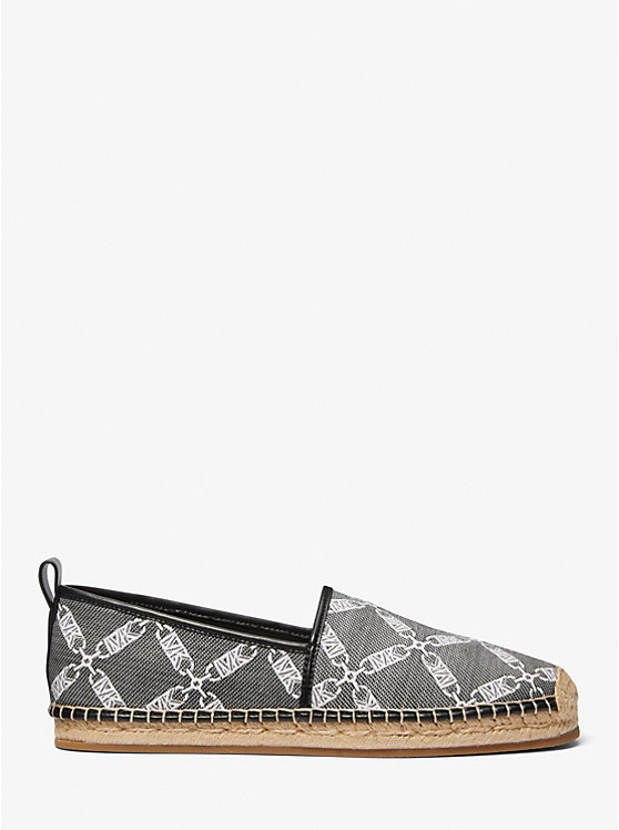 Férfi Michael Kors Owen Empire Logo Jacquard Espadrille Sportcipő Fekete | HU2280RVR