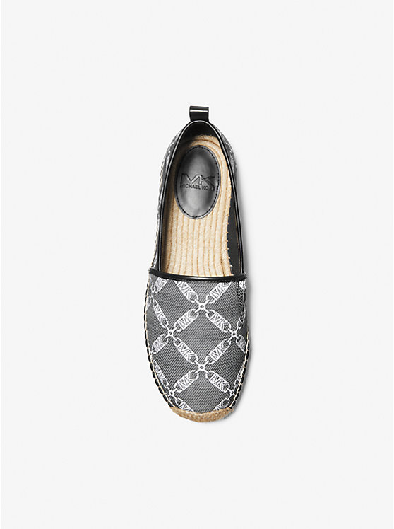 Férfi Michael Kors Owen Empire Logo Jacquard Espadrille Sportcipő Fekete | HU2280RVR