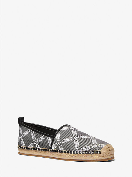 Férfi Michael Kors Owen Empire Logo Jacquard Espadrille Sportcipő Fekete | HU2280RVR