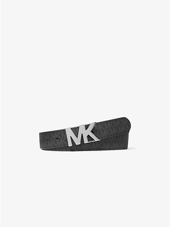 Férfi Michael Kors Reversible Logo Buckle Öv Fekete | HU2047BEF