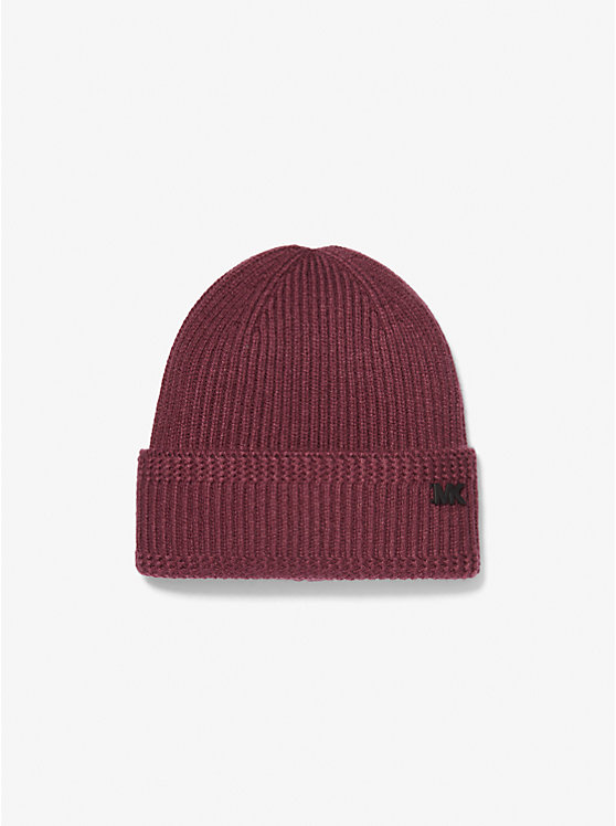 Férfi Michael Kors Ribbed Knit Beanie Kalap CORDOVAN | HU2051NWK