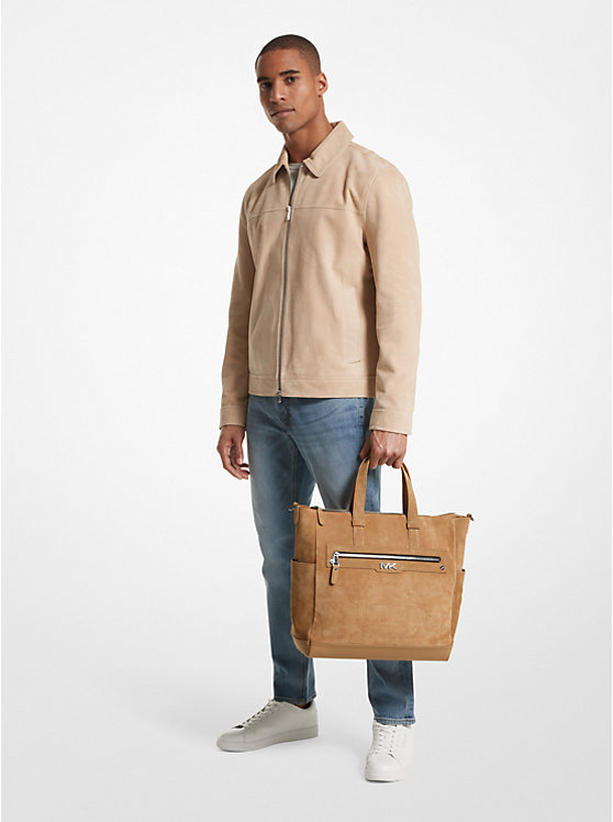 Férfi Michael Kors Varick Suede Tote Bőrönd CAMEL | HU2143HAW