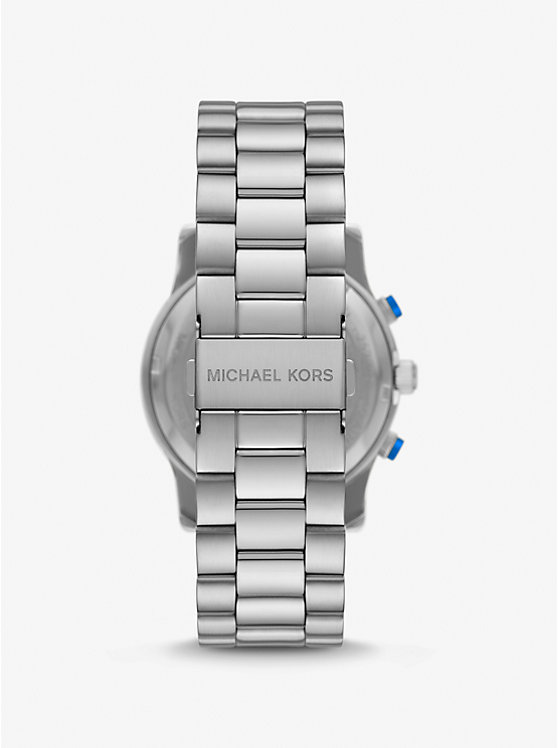 Férfi Michael Kors Watch Hunger Stop Oversized Runway Silver-Tone Óra Titán | HU2091HAR