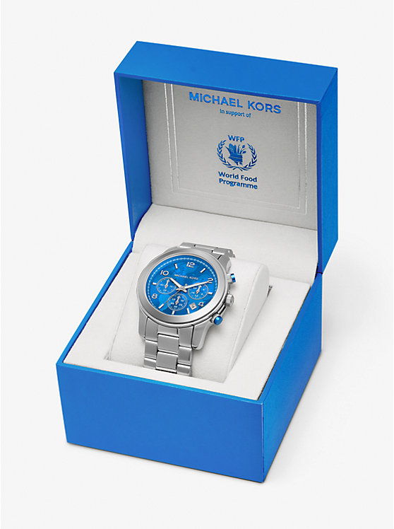 Férfi Michael Kors Watch Hunger Stop Oversized Runway Silver-Tone Óra Titán | HU2091HAR