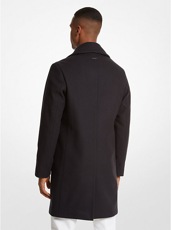 Férfi Michael Kors Wool Blend Double-Breasted Coat Kabát MIDNIGHT | HU2199ZUR