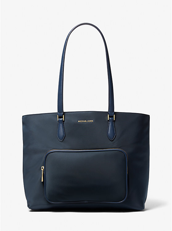 Női Michael Kors Cara Large Nylon Tote Sötétkék | HU1245WNC