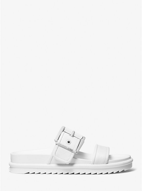 Női Michael Kors Colby Leather Slide Szandál Fehér | HU1834LIJ