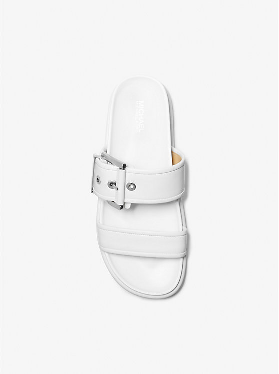 Női Michael Kors Colby Leather Slide Szandál Fehér | HU1834LIJ