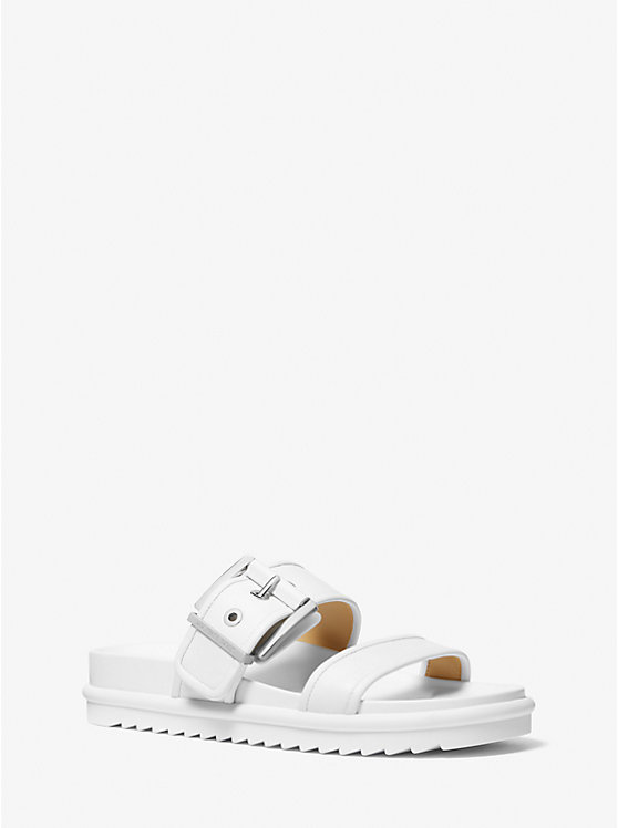 Női Michael Kors Colby Leather Slide Szandál Fehér | HU1834LIJ