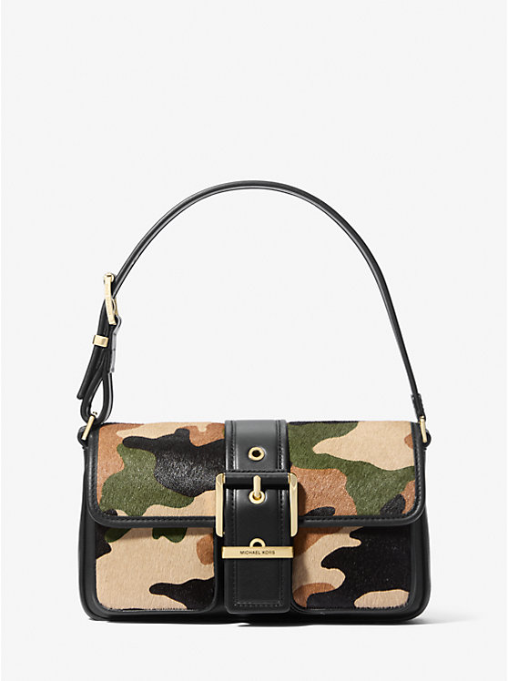 Női Michael Kors Colby Medium Camouflage Print Calf Hair Válltáska Olivazöld | HU1184ILG