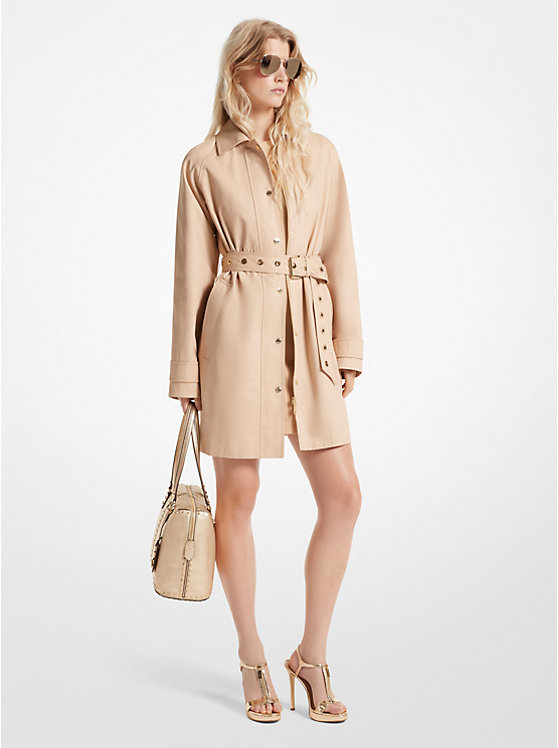 Női Michael Kors Cotton Twill Trench Coat Kabát BUFF | HU1355ILB