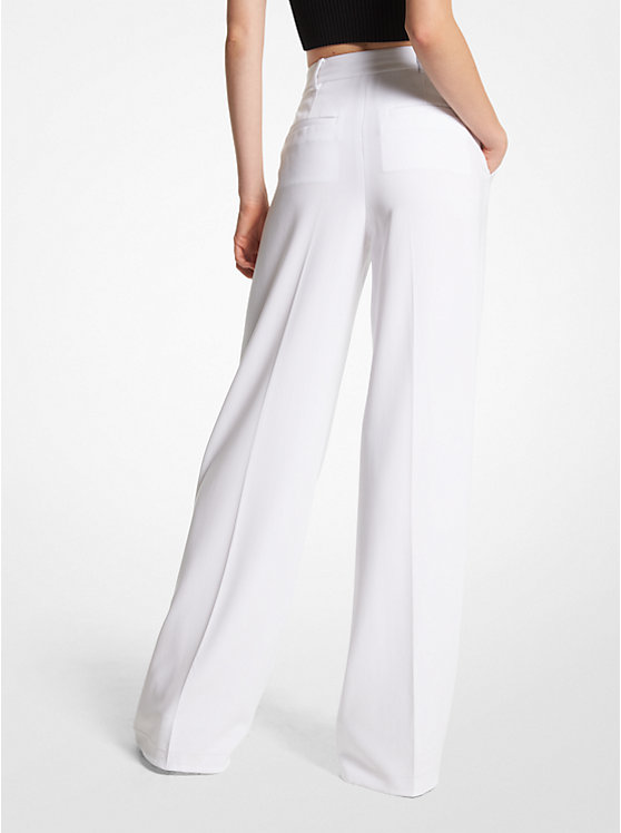 Női Michael Kors Crepe Wide-Leg Nadrág Fehér | HU1431XYL