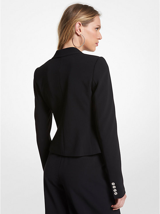 Női Michael Kors Cropped Crepe Blazer Kabát Fekete | HU1361FDE